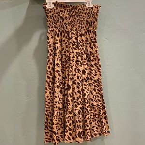 Cheetah print dress/swimsuit cover